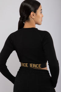 CROP TOP MANCHES LONGUES EN COTON